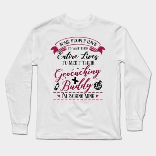 Geocaching Mom and Baby Matching T-shirts Gift Long Sleeve T-Shirt